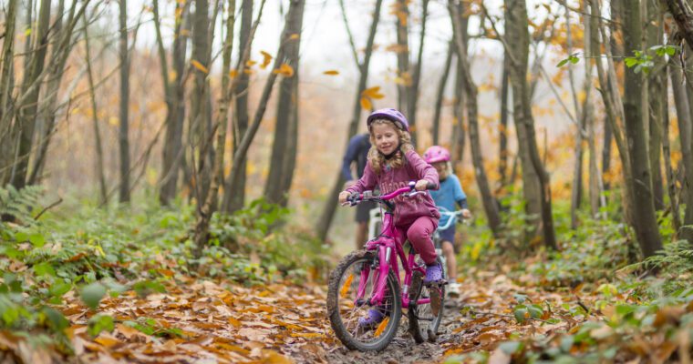 family cycling