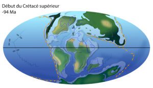 ©F. Thirion D Après C. Scotese Crétacé