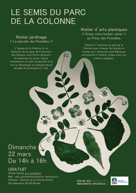 Flyer Atelier Semis Du Parc De La Colonne