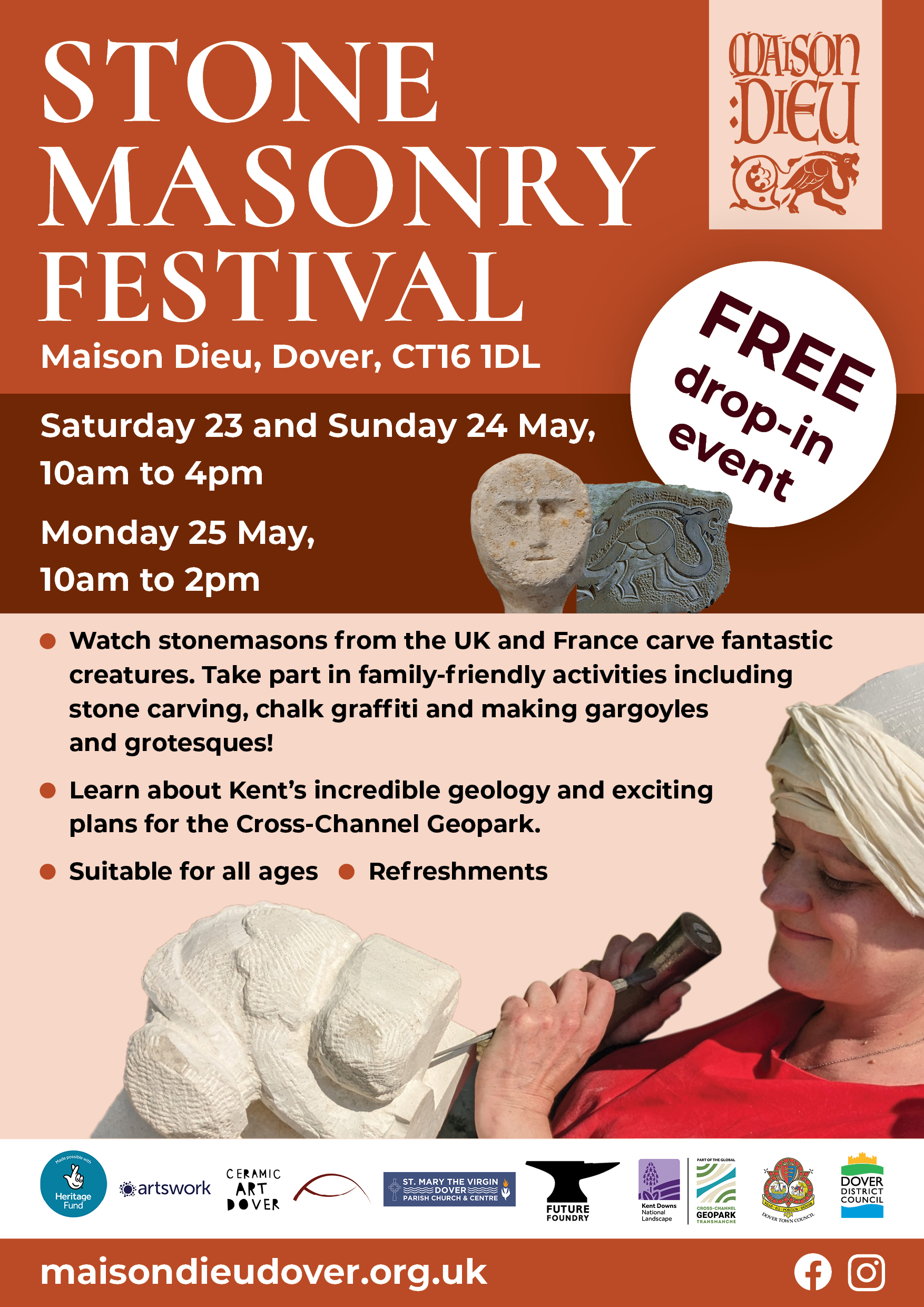 Maison Dieu Stone Masonry Poster