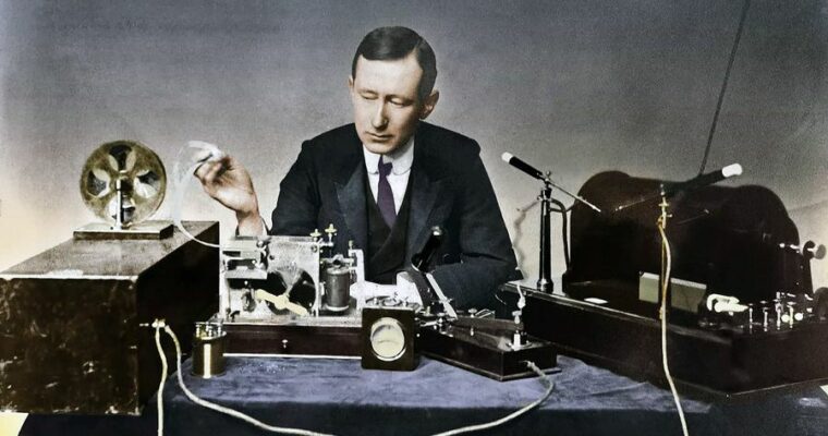 Guglielmo Marconi, the inventor of wireless communications.